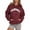 Red, variant on Men's And Women's Casual Letter Print Starry Sky Hooded Sweatshirts Extra Long Zipper Hoodie