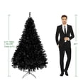 thumbnail image 2 of Tcbosik 6ft Artificial Christmas Tree with 1600 PVC Branch Tips, Holiday Xmas Tree with Metal Stand for Home Office, Easy Assembly, Black, 2 of 6