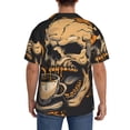 thumbnail image 3 of Kdxio Men's Hawaiian Shirt for Men Short Sleeve Shirt Grim Coffee Skull Summer Casual Holiday Beach Button Down T-Shirts, 3 of 5