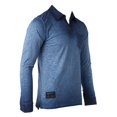 thumbnail image 5 of ZIMEGO Men's Long Sleeve Vintage Polo Shirt - Garment Color Dyed Oil Wash and Chest Pocket, 5 of 8