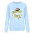 thumbnail image 4 of Mifsaly Football Sweatshirts for Women Game Day Football Glitter Print Sweatshirt Crewneck Long Sleeve Oversized Pullover Team Fans Gameday Outfits XXL, 4 of 5