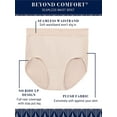thumbnail image 4 of Vanity Fair Lingerie Women's Beyond Comfort Seamless Waistband Brief Underwear, 3-Pack, 4 of 6