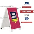 thumbnail image 3 of M&T Displays White Street SignPro Board, Weatherproof A-Frame Sidewalk Curb Sign with 2 24x36 inch Matt Laminated Anti-Glare NOW HIRING JOIN OUR TEAM Sticker Signs, Folding Portable Double Sided, 3 of 12