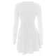 thumbnail image 5 of Mini vestido de mujer con cuello cuadrado y bajo con volantes - Corsé de manga larga con fruncido en la cintura, doble tejido, para fiestas y discotecas, tallas S-XL, 5 of 6
