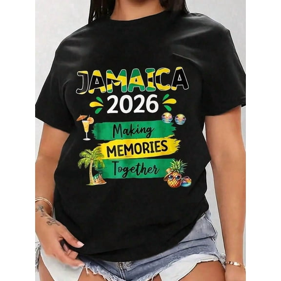 Women's Casual Jamaica 2026 Graphic T-Shirt