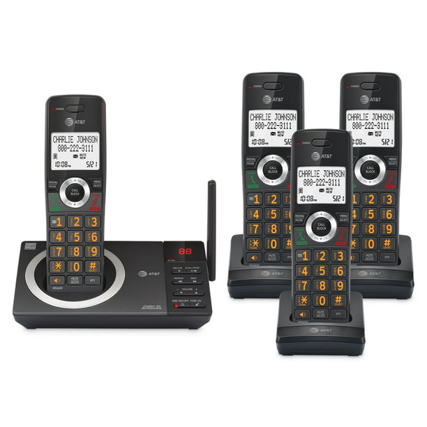 Teléfono residencial inalámbrico AT&T CL82418 con contestador automático para 4 teléfonos