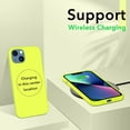 thumbnail image 5 of Compatible with iPhone 13 Case 6.1, Slim Liquid Silicone 3 Layers Full Covered Soft Gel Rubber Case Cover 6.1 inch-Fluorescent Yellow, 5 of 11