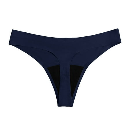 Chuancc Thongs For Women Womens Cheeky Underwear s Menstrual Physiological Swimming Leak Proof 4 Layer Menstrual Bikini Swim Bottoms Underwear High Waisted Underwear for Women Blue XL Clearance
