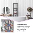 thumbnail image 4 of Langgg Rideau de Douche de Salle de Bain Imperméable Polyester Style Moderne Rideaux d'Impression de Bain Décoration Drape Type Toilettes Domestiques 8, 4 of 9