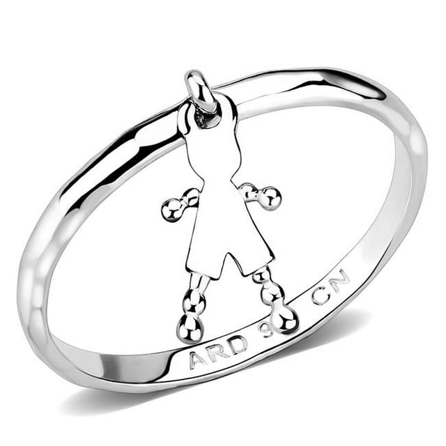 Alamode LOS328-10 Bague pour Femme en Argent 925 en Argent Sterling Sans Pierre dans Sans Pierre - Taille 10
