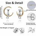 thumbnail image 2 of Aretes De Plata S925 Luna Y Gato Diseño Malubero Malu1745, 2 of 3