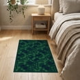 thumbnail image 3 of ODIKA 2'x3' Forest Green Abstract Geometric Washable Accent Rug Contemporary Shapes With Diamond Accents And Scattered Circular Pet Friendly, Bedside Mat for Bedroom, Nursery, RV, 3 of 7
