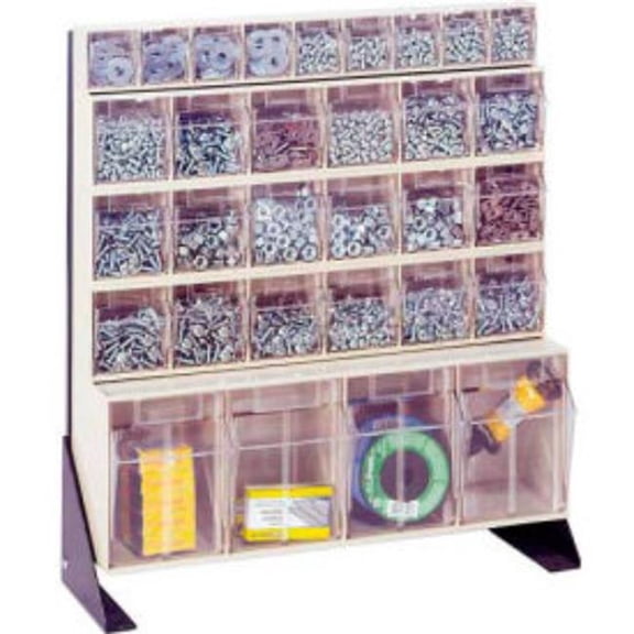 Quantum Storage Systems 240915BG 24 in. QFS124-31 Single Sided Ivory Tip Out Bin Floor Stand