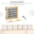 thumbnail image 4 of Natural Wood 6-Panel Foldable Freestanding Dog Gate, 170" Wide Safety Barrier, 4 of 10