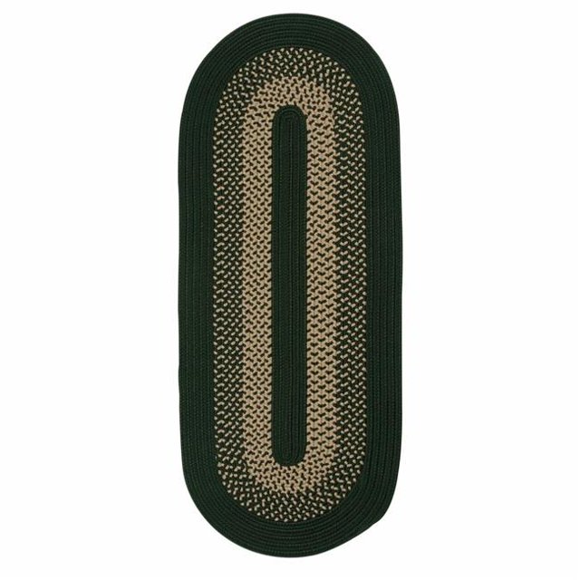 Colonial Mills WH61R024X120 2 x 10 ft. Winterhold Round Runner Rug, Dark Green