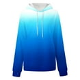 thumbnail image 3 of Cute Hoodies For Women Casual Comfortable Loose Long Sleeve Sweatshirt With Drawstring Everyday Style Tops Clothes With Pocket Blue XXL, 3 of 4