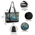 thumbnail image 2 of FORMRS Canvas Laptop Tote Bag for Women with 15.6" Computer Compartments Shoulder Handbag, Yellow Tree, 2 of 7