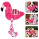thumbnail image 2 of EeaseMX Juguete de cuerda con chirrido para mascotas, peluche de pana con forma de flamenco, juguete interactivo de peluche limpio con dientes (rosa), 2 of 7