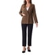thumbnail image 2 of BLAZER DE OFICINA CHIC PARA MUJERES INSPIRADORAS, CHAQUETA DE TRAJE DE MANGA LARGA, TAMAÑO M, COLOR MARRÓN, 2 of 6