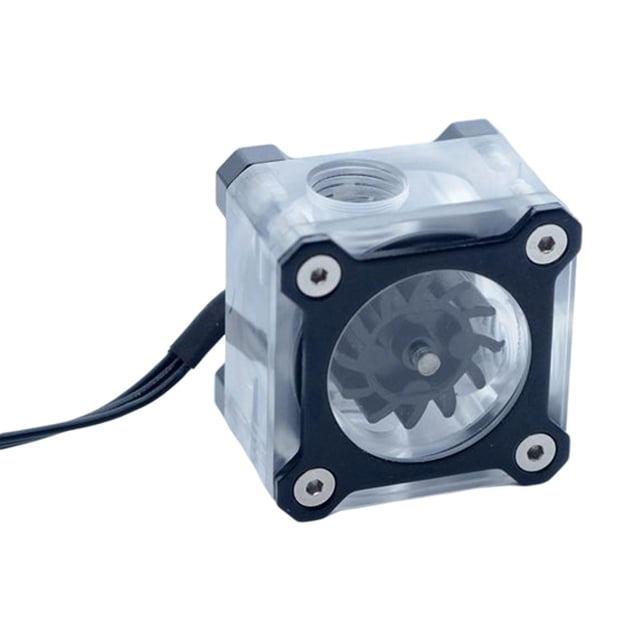 Indicador de medidor de flujo de computadora PC G1 / 4 Rosca hembra 5V RGB Colorido Profesional Negro jinwen Medidor de flujo de enfriamiento