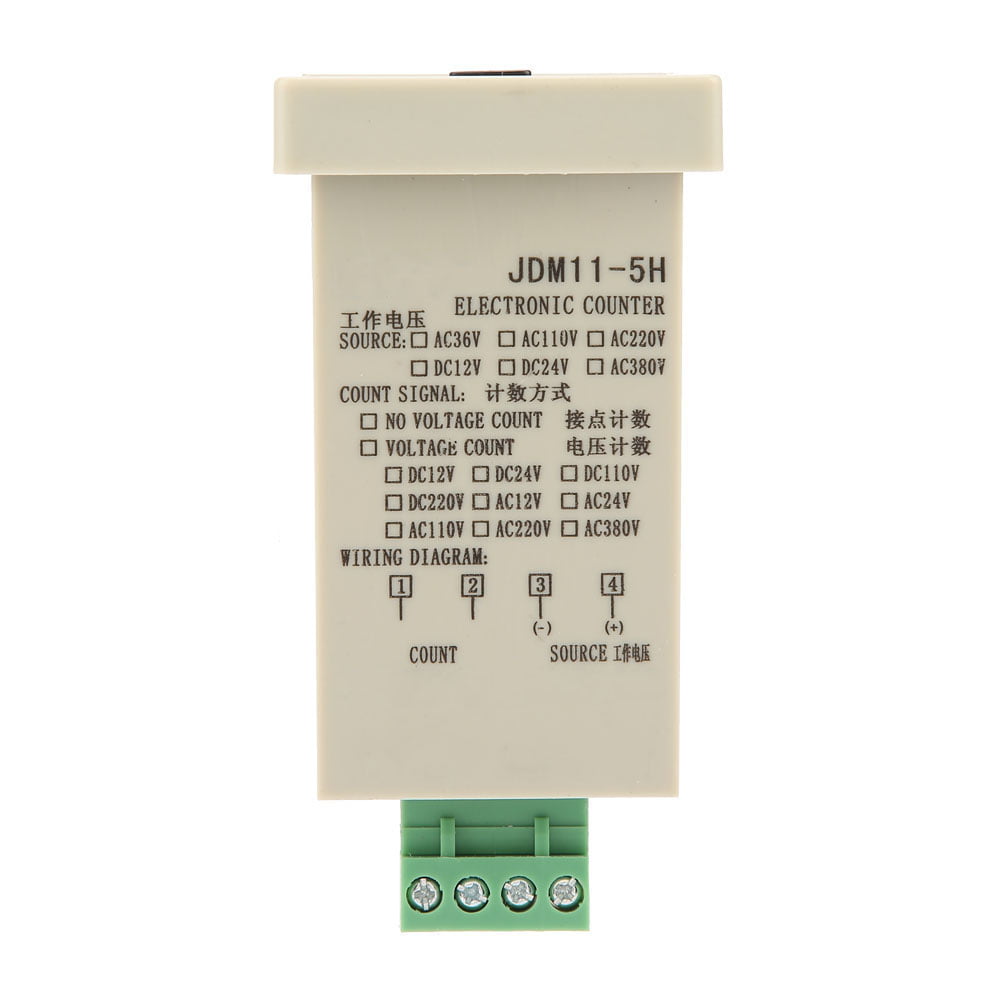 JDM11-5H 5 Digit Display LED Electronic Accumulating Counter DC 12V