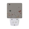 thumbnail image 2 of WOBOGO Butterfly Wildflower Pictures LED Night Light 2 Pcs Set 0.5 Watt Wall Plug in Dusk to Dawn Automatic Switch Soft White Light, 2 of 7