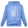thumbnail image 1 of Tstars Womens Breast Cancer Awareness Shirts Hope Pink Ribbons American Flag Pink Ribbon Cancer Support Ribbon Apparel Women Hoodie, 1 of 5