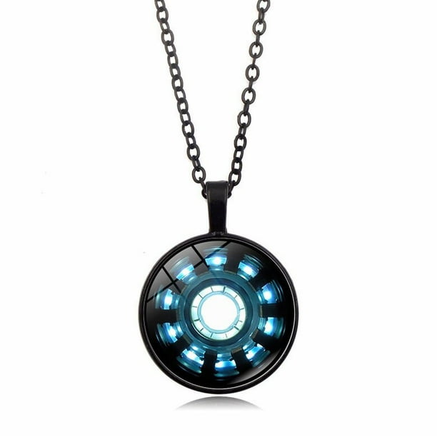 Colgante de Metal para hombres y mujeres, collar de moda de REACTOR de arco de corazón de Iron Man, Tony Stark, accesorios de Cosplay, regalos de joyería, 1 pieza Gong Bohan LED