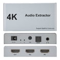 thumbnail image 4 of Audio Distributor, HD  Audio Extractor, Manual Control 2 In 1 Out  To  Audio Converter, 4K 30hz DC5V For Audio Extract Audio Convert, 4 of 8