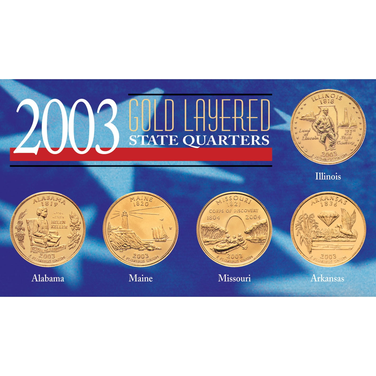 American Coin Treasures 2003 GoldLayered State Quarters