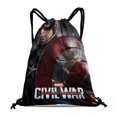 thumbnail image 1 of Captain America-theme Drawstring Backpack Sports Gym Bag Water Resistant String Bag Cinch Bag12"X16"（30X40cm）, 1 of 6