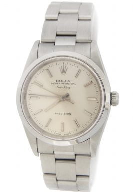 Pre-Owned Mens Rolex Stainless Steel Air-King Silver 14000