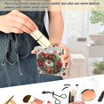 thumbnail image 6 of PU Leather Coin Purse Wallet Compact Water-Resistant Card Cases Money Organizers Christmas Wreath Pattern, 6 of 7