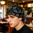 thumbnail image 2 of Shadoumai Paisley Cooling Headscarf Cap Set,Breathable Sweat Wicking Durag Lightweight Stretch Bandana,Adjustable Straps, 2 of 6