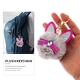 thumbnail image 2 of EeaseCA 2Pcs Cat Ear Key Chain Key Ring Pendant Car Bag Ornament Creative Keychain, 2 of 8