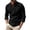 #02 Black 【Mix, Match & Rotate: Stock Up on Daily Colors】, variant on Men's Linen Shirts Long Sleeve Beach Casual Pullover Tops, Relaxed Fit Lace-Up Mandarin Collar Boho Shirts, S-3XL