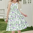 thumbnail image 4 of 11-12 Years Dress for Girls Kids Cotton Sleeveless Print Flower Dresses Cute Pattern Outfit Summer Spring Fashion Clothes School Birthday Party Toddler Age 3-14, 4 of 7