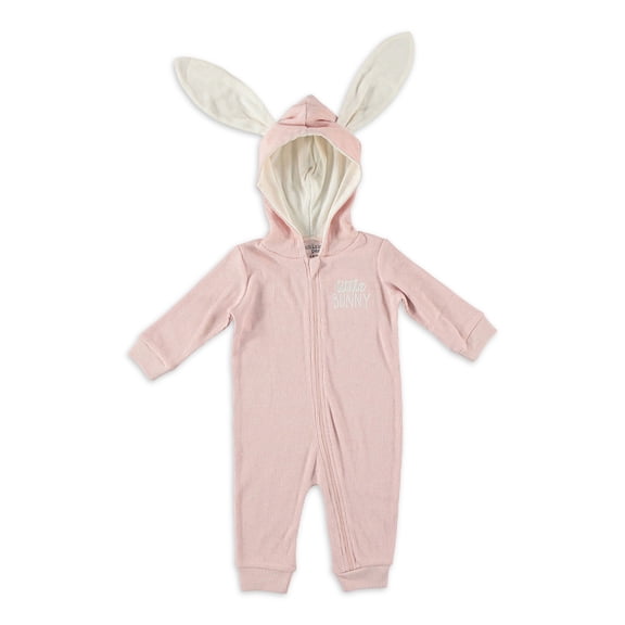 Chick Pea Baby Girl Little Bunny Fashion Coverall, Sizes Newborn-9 Months