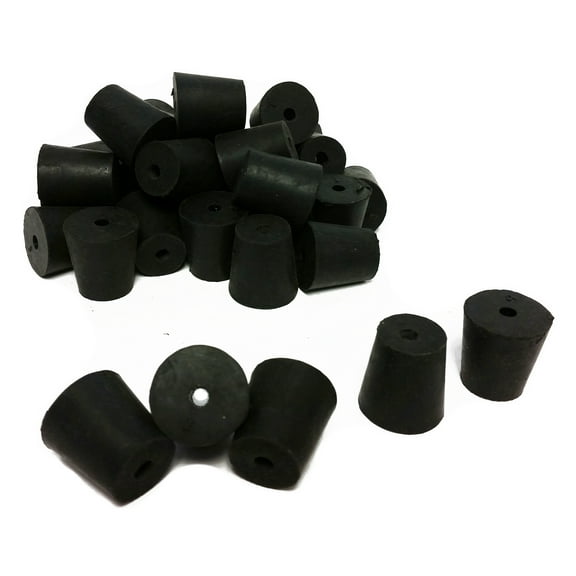 Stoppers Rubber, Size 3, 1-Hole. Pack 1-Pound.