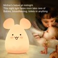 thumbnail image 4 of Portable Silicone Night Light For Children, Multi-Colored, Led Lamp, Usb Charging, Sensitive Faucet Control, Warm Bedroom Lights Mouse From Yuede, 4 of 7