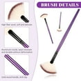 thumbnail image 3 of 9 Pieces Facial Fan Mask Brushes, Soft Facial Applicator Brushes Tools for Peel Glycolic Makeup for Mud Cream(Purple), 3 of 3