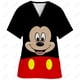 thumbnail image 4 of Camiseta de enfermería con estampado de Minnie y Mickey de Disney para mujer, blusa informal, manga corta, cuello en V y bolsillo, uniforme para mujer, 4 of 5