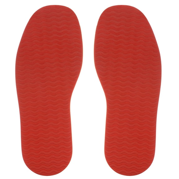 Uxcell 1Pair Shoe Rubber Full Sole Repair 4mm Thickness Replacement Bottom Non Slip for Leather Shoes, Red