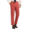 thumbnail image 4 of Lars Amadeus Plaid Dress Pants for Men's Business Slim Fit Flat Front Checked Trousers, 4 of 4