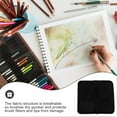 thumbnail image 2 of QIFULL Back to School 1Set Artists Paint Brush Storage Black Canvas Holder for Brush Transportation Travel, 2 of 8