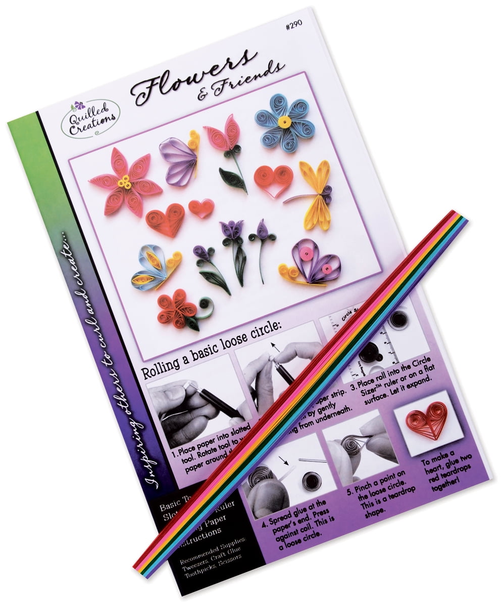 Quilled Creations Quilling Class Pack Kit Flowers /& Friends