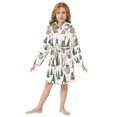 thumbnail image 6 of FORMRS Niños Bathrobe Unisex Hooded Robe Soft Plush Pajamas Sleepwear, Size 2-3T, Brown Christmas House, 6 of 7