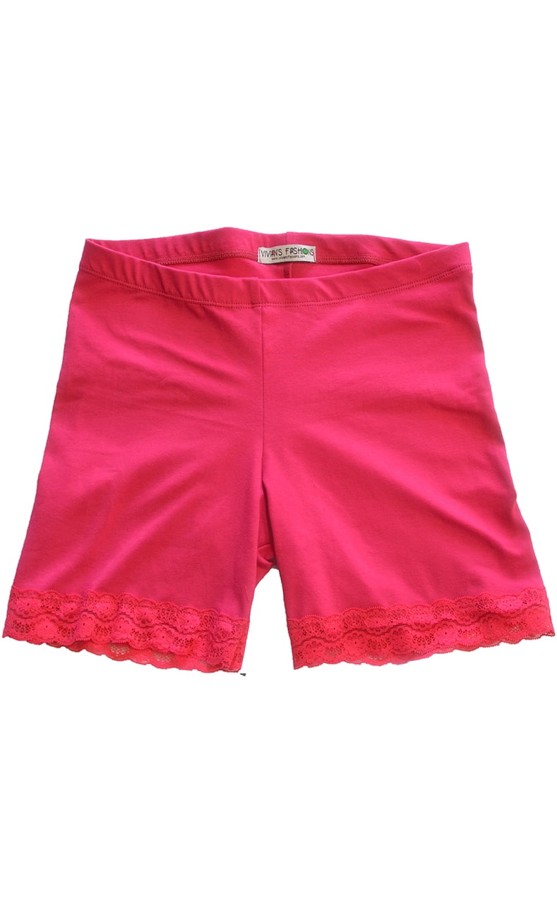 Vivian's Fashions Legging Shorts Girls, Cotton, Lace Trim