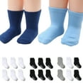 thumbnail image 3 of MXIEZI 6-Pair Boys Girls Ankle Crew Socks 0-7 Years Toddler Kids All-Season Cotton Socks, 3 of 9