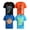 Orange/Royal/Blue/Black Basketball, variant on Boys T Shirts - 4 Pack Performance Crewneck Short Sleeve Basketball Shirt (5-16)